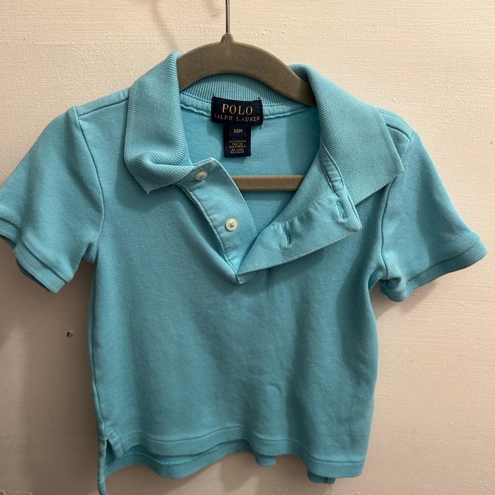 Polo by Ralph Lauren Kids Aqua Polo Shirt